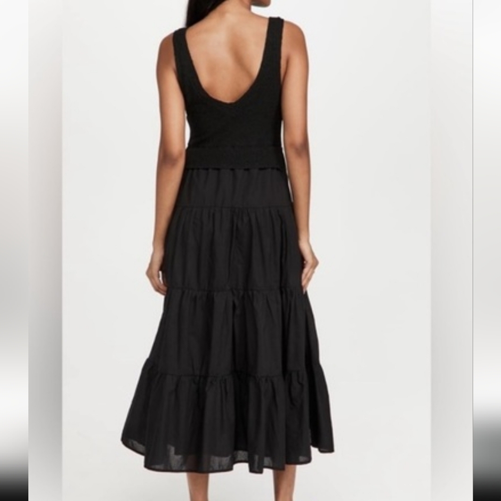 Anthropologie En Saison Sweater Knit Tiered Tank Top / Sleeveles Maxi Dress - Picture 3 of 13
